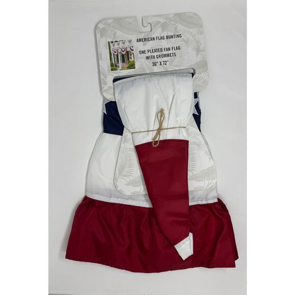 Tommy Bahama American Flag Bunting Fourth of July 36 x 72 ” NEW - Picture 2 of 3